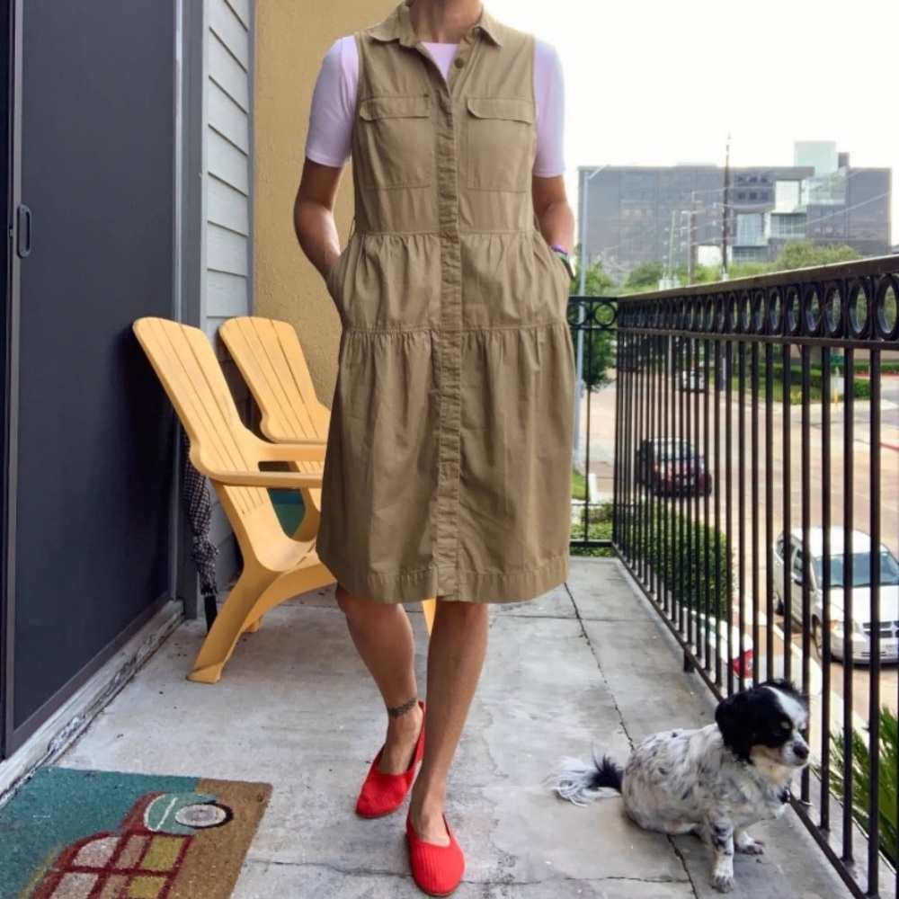 J  Crew tiered fatigue dress shirt work perfect